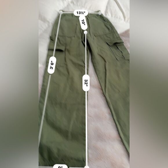 Cello Army Green High Rise Wide Leg Carpenter Jeans never worn! Size 3 Junior - Picture 4 of 12